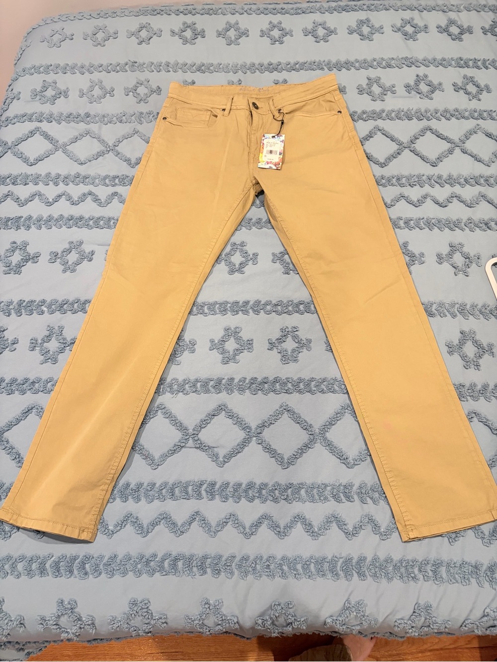 NWT Robert Graham Hagley Khaki Pants Men’s 31 Straight Stretch Designer
